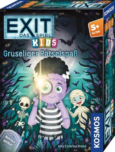 KOSMOS 684280 EXIT® - Das Spiel Kids - Gruseliger Rätselspaß, Rätselspiel ab 5 Jahre für 1-4 Kinder, mehrfach spielbar, Escape Room Spiel, Exit Game, Halloween Spiel, Kinderspiel